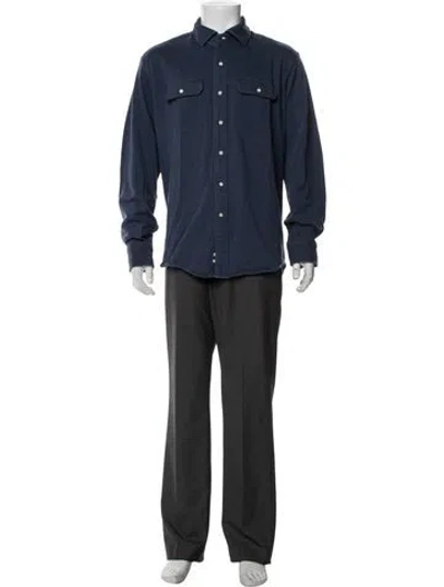 Pre-owned Sid Mashburn Long Sleeve Shirt In Blue