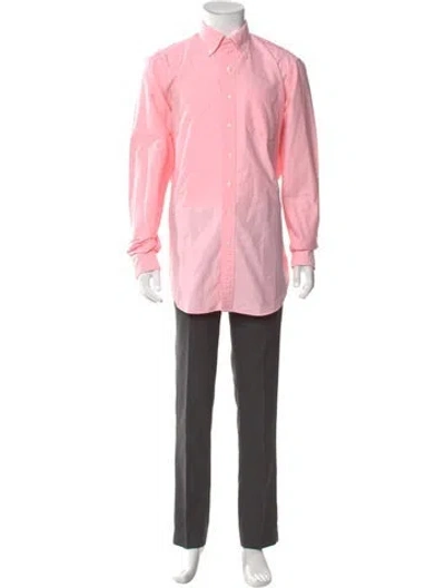 Pre-owned Sid Mashburn Long Sleeve Shirt In Pink