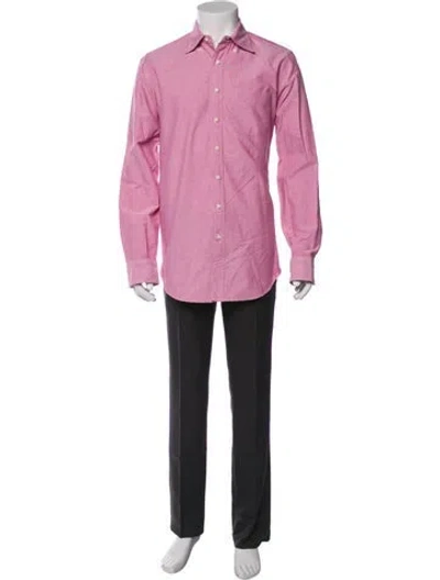 Pre-owned Sid Mashburn Long Sleeve Shirt In Purple
