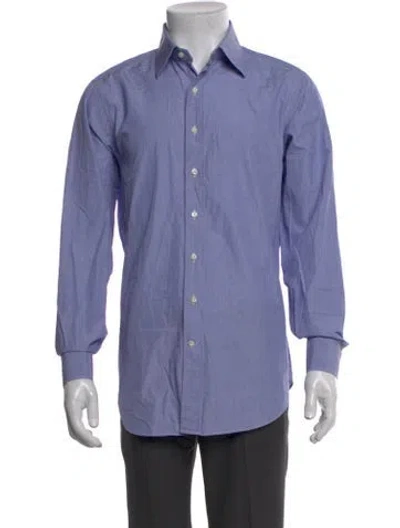 Pre-owned Sid Mashburn Long Sleeve Shirt In Purple