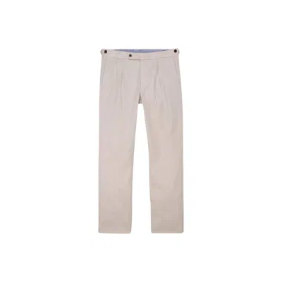 Sid Mashburn Men's Garment-dyed Pleated Sport Trouser In Stone Lightweight Twill In Multi