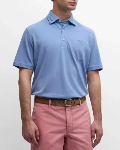 Sid Mashburn Men's Pique Pocket Polo Shirt In Coastal