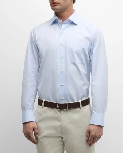 Sid Mashburn Men's Poplin Dress Shirt In Sky Poplin