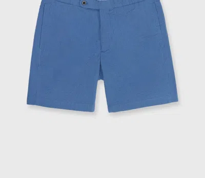 Sid Mashburn Men's Side-tab Short In Lake Seersucker In Red