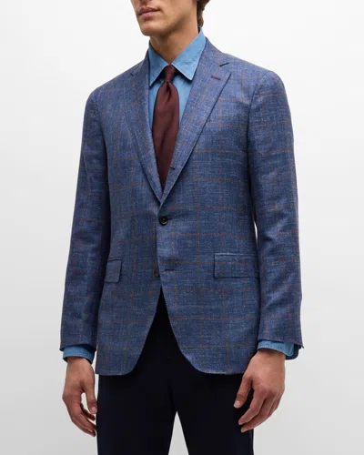 Sid Mashburn Men's Virgil No. 2 Plaid Twill Sport Coat In Blue