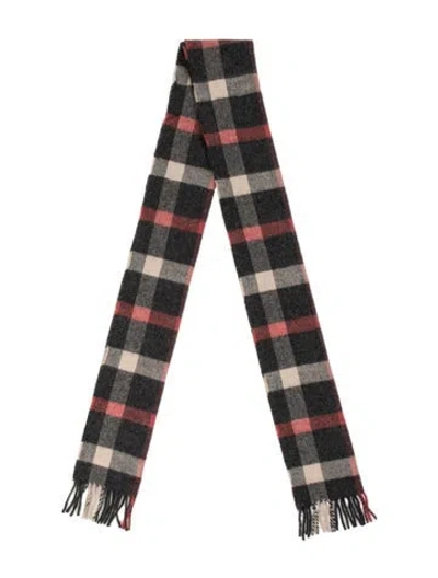 Pre-owned Sid Mashburn Merino Wool Striped Scarf In Black