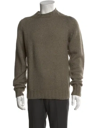 Pre-owned Sid Mashburn Mock Neck Long Sleeve Pullover In Green