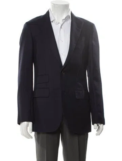 Pre-owned Sid Mashburn Mohair Blazer In Blue