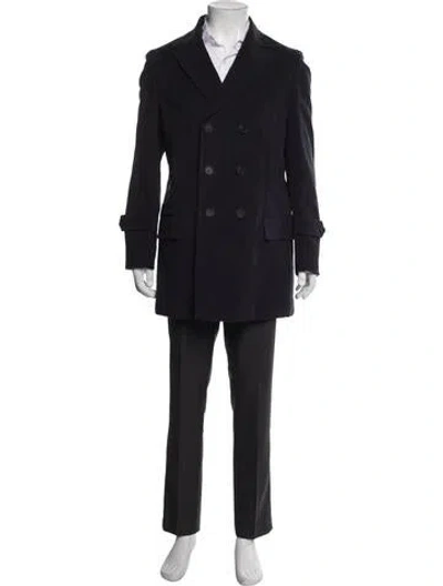 Pre-owned Sid Mashburn Overcoat In Blue