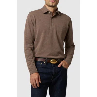 Sid Mashburn Men's Pique Cotton Polo Shirt In Heather Oat Pique
