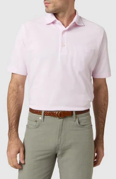 Sid Mashburn Pima Cotton Piqué Polo In Pale Pink Pique