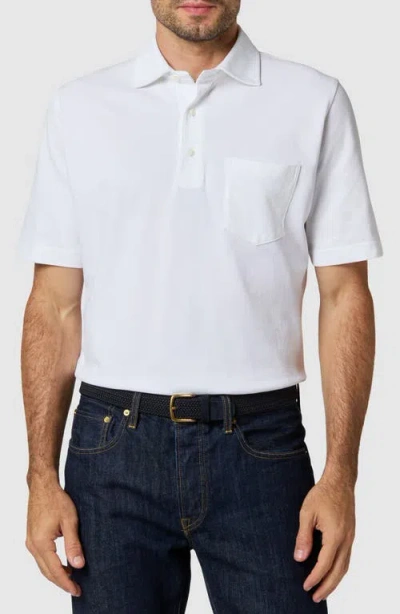Sid Mashburn Men's Pique Pocket Polo Shirt In White Pique