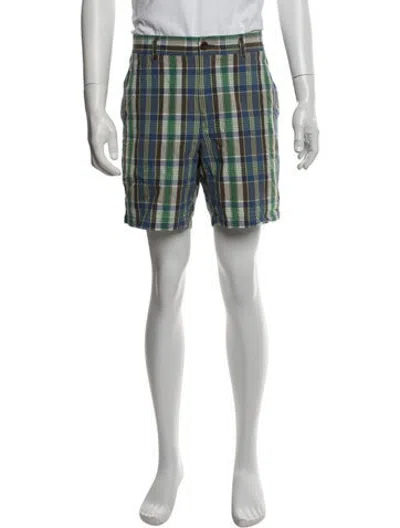 Pre-owned Sid Mashburn Plaid Print Chino Shorts In Multicolor