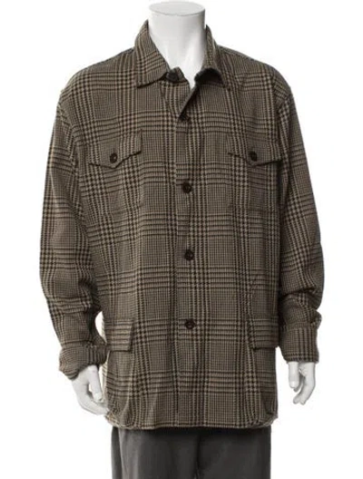 Pre-owned Sid Mashburn Plaid Print Jacket In Multicolor
