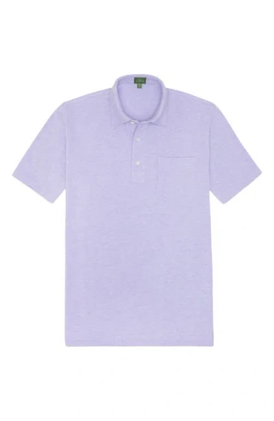 Sid Mashburn Short Sleeve Pima Cotton Piqué Polo In Heathered Lavender Pique