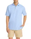 Sid Mashburn Short Sleeved Polo In Pale Blue In Blue
