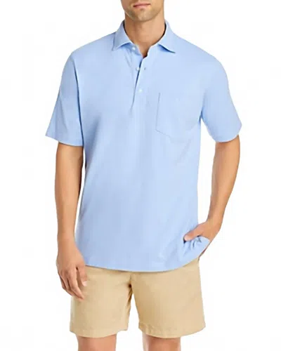 Sid Mashburn Short Sleeved Polo In Pale Blue