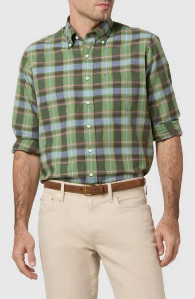 Sid Mashburn Slim Fit Plaid Cotton Madras Button-down Shirt In Green