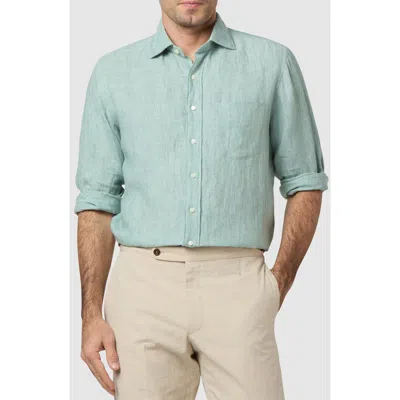 Sid Mashburn Slim Fit Solid Slub Linen Button-up Shirt In Thyme Linen