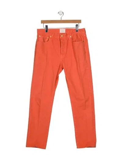 Pre-owned Sid Mashburn Straight-leg Jeans In Orange