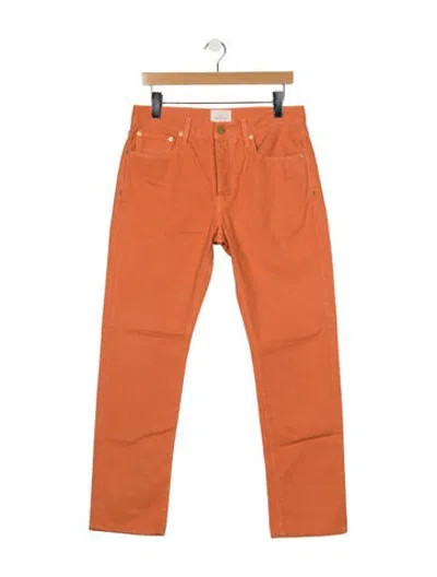 Pre-owned Sid Mashburn Straight-leg Jeans In Orange