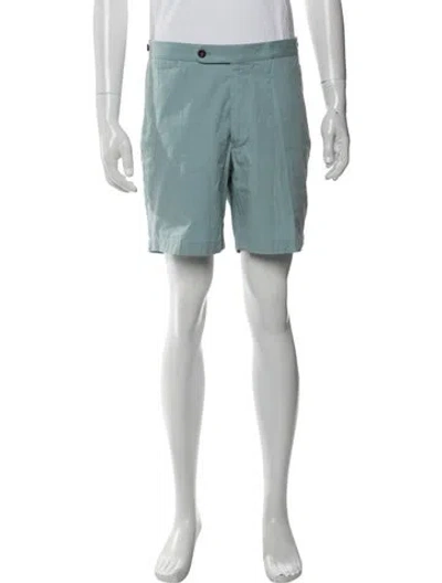 Pre-owned Sid Mashburn Striped Flat Front Shorts In Blue