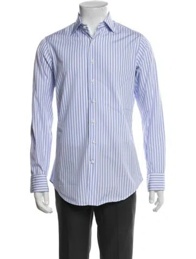 Pre-owned Sid Mashburn Striped Long Sleeve Dress Shirt In Multi