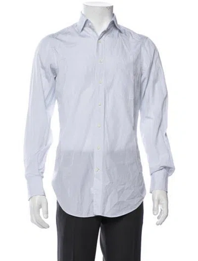 Pre-owned Sid Mashburn Striped Long Sleeve Shirt In Blue