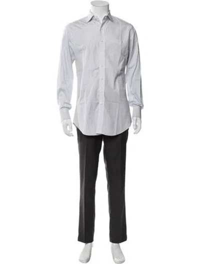 Pre-owned Sid Mashburn Striped Long Sleeve Shirt In White