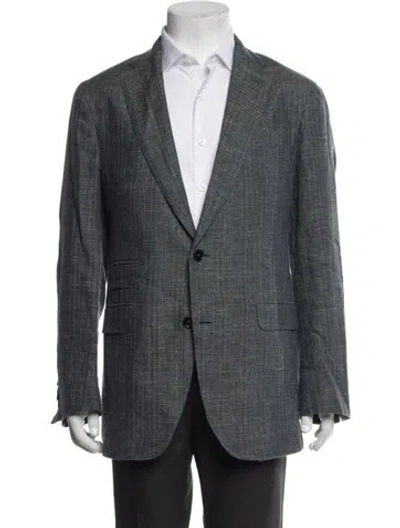 Pre-owned Sid Mashburn Tweed Pattern Jacket In Grey