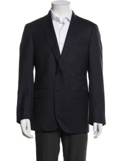 Pre-owned Sid Mashburn Wool Blazer In Blue