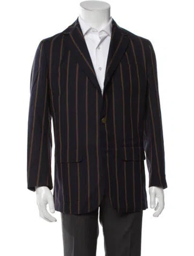 Pre-owned Sid Mashburn Wool Blazer In Blue