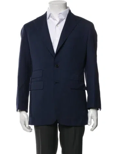 Pre-owned Sid Mashburn Wool Blazer In Blue