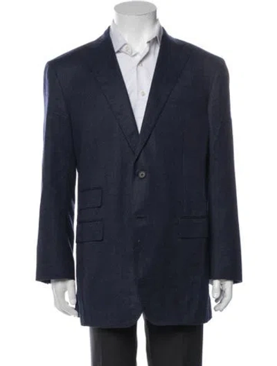 Pre-owned Sid Mashburn Wool Blazer In Blue
