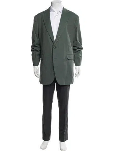 Pre-owned Sid Mashburn Wool Blazer In Green