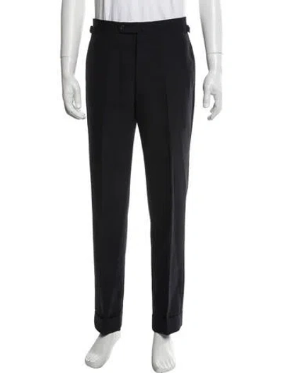 Pre-owned Sid Mashburn Wool Dress Pants In Blue