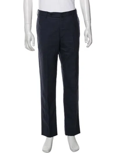 Pre-owned Sid Mashburn Wool Dress Pants In Blue