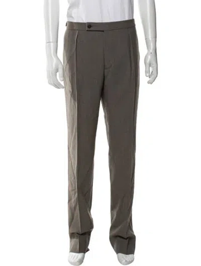 Pre-owned Sid Mashburn Wool Dress Pants In Neutrals
