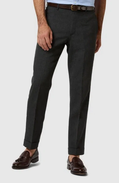 Sid Mashburn Men's Wool Dress Pants In Charcoal High-twist