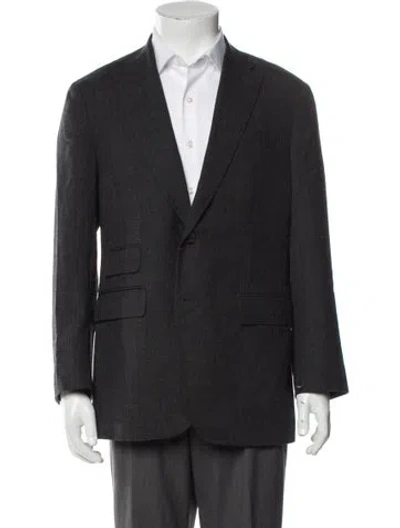 Pre-owned Sid Mashburn Wool Two-piece Blazer In Gray