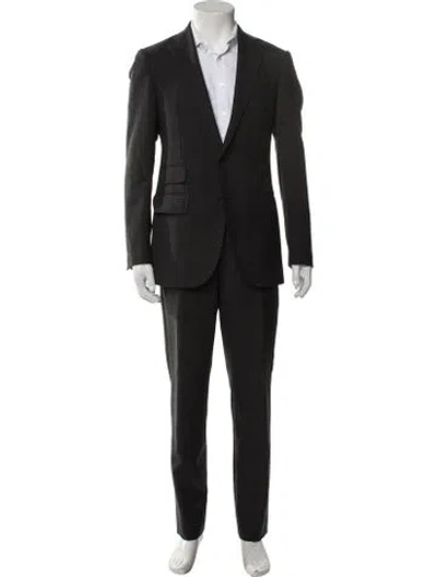 Pre-owned Sid Mashburn Wool Two-piece Suit Vest In Grey
