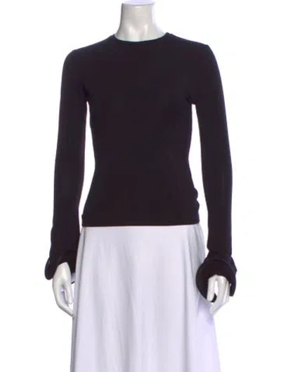 Pre-owned Sid Neigum Bamboo Crew Neck Top In Black