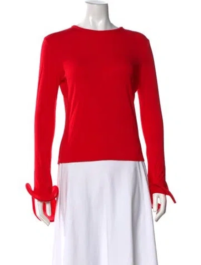 Pre-owned Sid Neigum Bamboo Crew Neck Top W/ Tags In Red