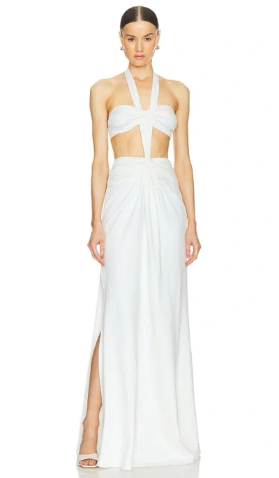 Sid Neigum Bandeau Knot Knit Dress In Cream