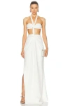 Sid Neigum Bandeau Knot Knit Dress In Cream