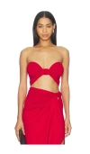 Sid Neigum Braid Bandeau Top In Red