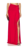 Sid Neigum Braid Skirt In Red
