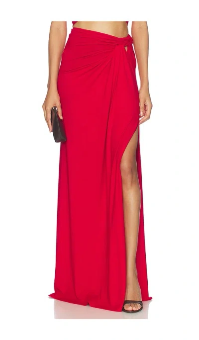 Sid Neigum Braid Skirt In Red