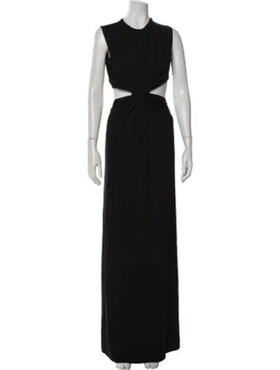 Pre-owned Sid Neigum Crew Neck Long Dress In Black