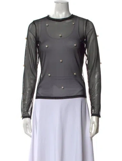 Pre-owned Sid Neigum Crew Neck Long Sleeve Top In Grey